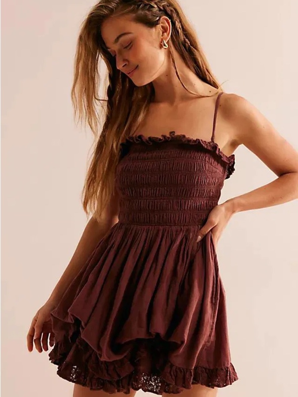 Free People Josephine Bustle Mini Dress